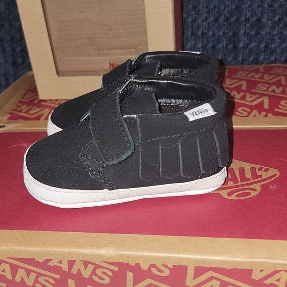 New Vans Chukka V Moc Moccasin Crib Shoes Soft Bottom Fringe Size 3 • 3-6 month - Picture 1 of 13
